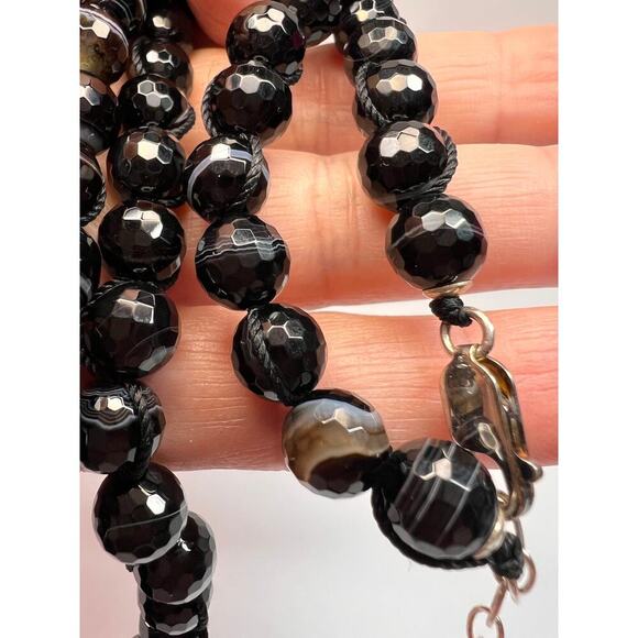 NEW Botswana agate necklace with sterling silver clasp - Picture 13 of 16